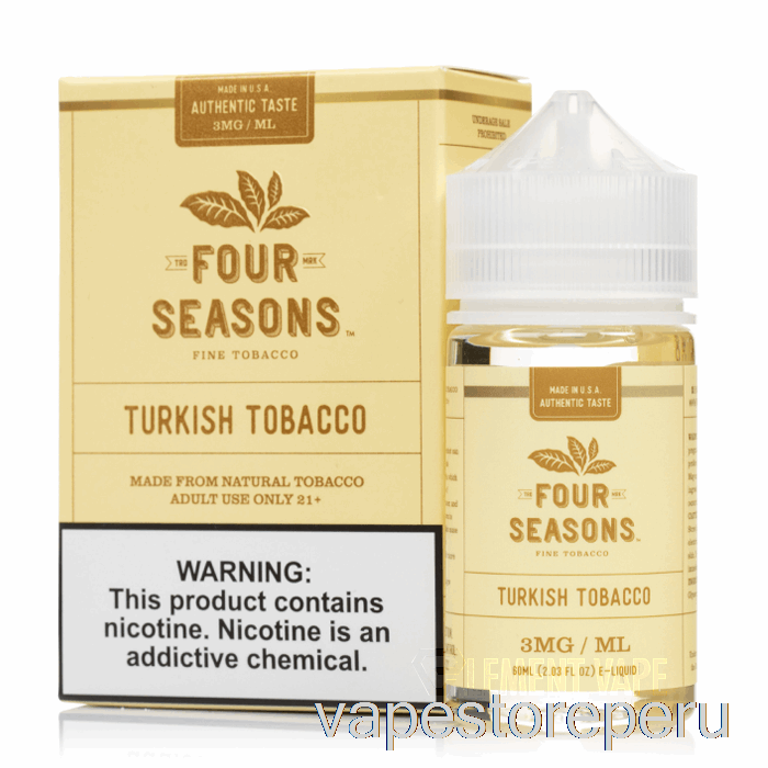 Vape Tabaco Turco Recargable - Cuatro Estaciones - 60ml 12mg